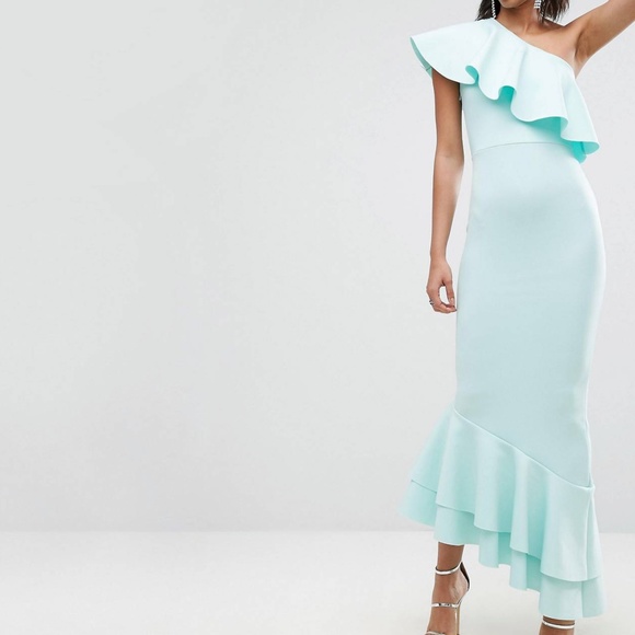 ASOS design maxi dress in pastel mint green. - Picture 1 of 10